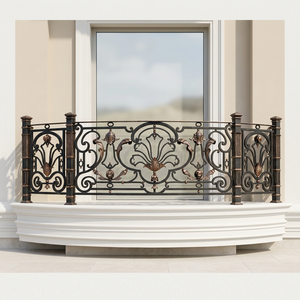 Modern Wrought Iron <strong>Handrail</strong> for Staircase &amp; Balcony Easy to Install <strong>Outdoor</strong> Deck Apartment Railing with Waterproof Mounting - Product Image 5