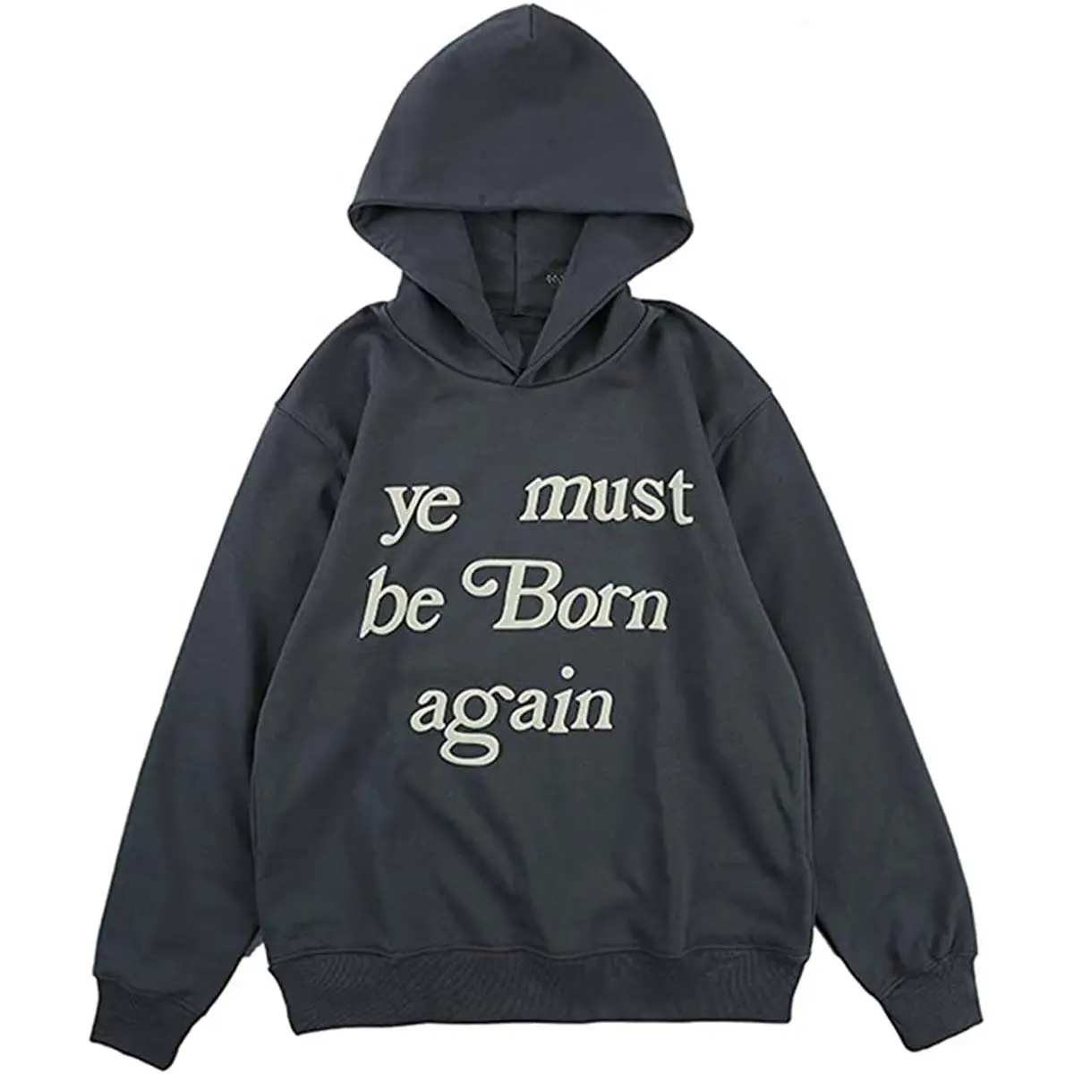 Ye Must Be Born Again Hoodie Men's West Creativity Solid Pullover Hoodies Sports Soft Blend Fleece Sweatshirt Wholesale OEM