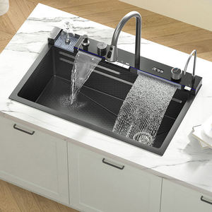 Lavello da <span class=keywords><strong>Cucina</strong></span> Moderno Intelligente Multifunzione a Cascata in Acciaio Inox 304, a Doppia Vasca, Monoforo in Ottone, Fatto a Mano 2025 di Alta Qualità - Product Image 6