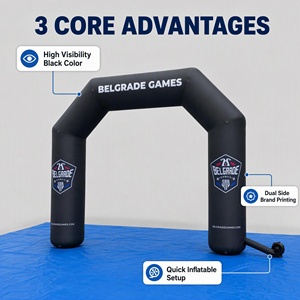 Arco Inflable Multicolor de PVC Impermeable y Duradero de Alta Calidad, Impreso por Transferencia Térmica, para Eventos y Carreras al Aire Libre - Product Image 3