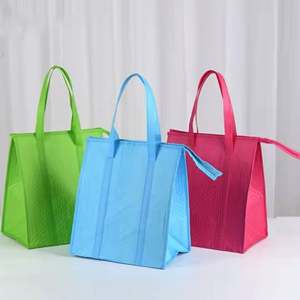 Sac isotherme personnalisé en non-tissé, écologique et jetable, avec poignée souple et isolation en feuille d'aluminium pour repas à emporter - Product Image 2