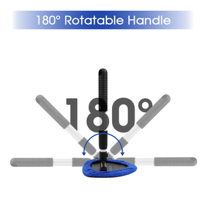 Kit de <span class=keywords><strong>nettoyage</strong></span> des vitres intérieures de voiture avec manche extensible et 4 tampons en microfibre, brosse pour pare-brise intérieur de voiture - Product Image 6