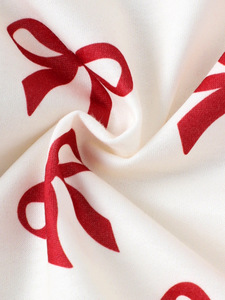 เสื้อผ้าเด็กใหม่ฤดูใบไม้ร่วงฤดูหนาวสีเบจเสื้อแขนยาวและกางเกงลายโบว์สำหรับเด็กวัยหัดเดินเสื้อผ้าเด็กผู้หญิง 0-3Y - Product Image 4