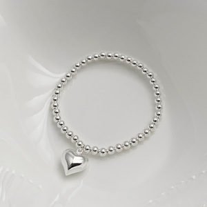 Ins дизайн 925 стерлингового серебра ручной работы круглые бусы, браслеты прекрасные милые сердцу/бобов/квадратный улыбка шарм браслеты и браслеты ювелирные изделия - Product Image 1