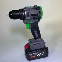Vente en gros Ensemble d'outils électriques sans fil 4-en-1 Clé puissante pour chantier Perceuse marteau pour meuleuse d'angle-Couleur grise Support OEM personnalisable