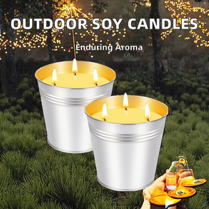 Velas Aromáticas de Cera de Soya para Exteriores, Diseño Moderno en Cubeta, Hechas a Mano, con Aroma Duradero, Venta al Por Mayor - Product Image 2