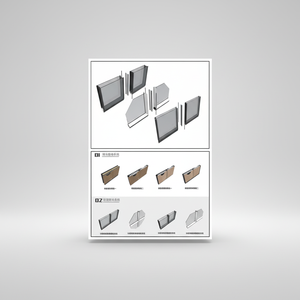 ผนังกั้นห้องนั่งเล่น/สำนักงาน SZMK โมเดิร์น ทำจากกระจกนิรภัย โครงอะลูมิเนียม <span class=keywords><strong>6</strong></span> บาน ดูดซับเสียงได้ดีเยี่ยม ทนทาน - Product Image 5