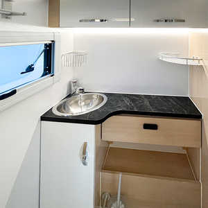 Nhỏ sợi thủy tinh mở rộng tùy chỉnh Trailer 15 chân Ba bunk Úc Camper RV lai Caravan Quad Úc với nhà vệ sinh - Product Image 6