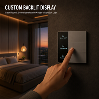 Interrupteur mural personnalisé Larkkey avec rétroéclairage RVB, ZigBee 3.0, Tuya, affichage LED avec lettres DIY, interrupteur intelligent au design luxueux