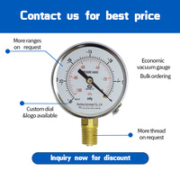 Customizable Direct Factory Stainless Steel Case Brass Stainless Steel Joints High Accuracy 1.6% Vacuum Pressure Gauge