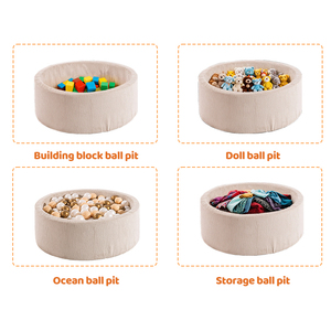 <span class=keywords><strong>Piscine</strong></span> à balles de jeu molles de haute qualité matériaux de fosse à balles rondes écologiques en velours côtelé pour bébé en mousse - Product Image 5