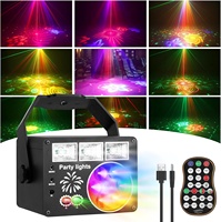 Projecteur laser et de projection USB Pro RGBWA 3-en-1 DMX512/activation sonore/contrôle automatique Rouge Blanc pour événements scéniques/fêtes/clubs