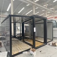 Maison conteneur carrée préfabriquée extensible, ignifuge et respirante - Modèle de solutions modernes pour appartements extérieurs et bureaux à domicile