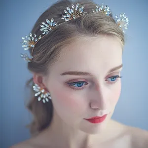 Fashion Bridal Hair Accessories Headpiece Hair Jewelry Crystal Wedding Women Hair Band