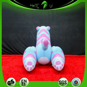 Inflatable màu hồng và màu xanh Tiger Đồ chơi tùy chỉnh Inflatable đi xe phim hoạt hình đáng yêu động vật pooltoy - Product Image 3