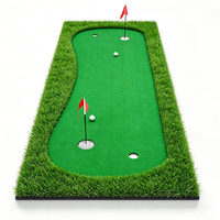 Tapis de golf portable miniature pour l'entraînement au putting, gazon artificiel pour l'entraînement au golf en intérieur et en extérieur, pour la pratique du putting dans la cour
