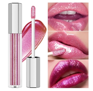 Duochrome Mineral Liquid Lipstick Chameleon Holographic Lip Gloss avec Shimmer Aurora Effect Glitter Makeup - Product Image 4