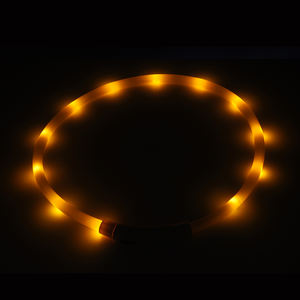 <span class=keywords><strong>Collar</strong></span> brillante LED recargable por USB de silicona para perros, collares LED intermitentes para caminar para mascotas - Product Image 6