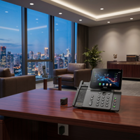 Téléphone IP intelligent Wi-Fi 6 V66PRO, combiné sans fil antibactérien, écran tactile 7 pouces, 116 touches DSS, téléphone VoIP vidéo SIP