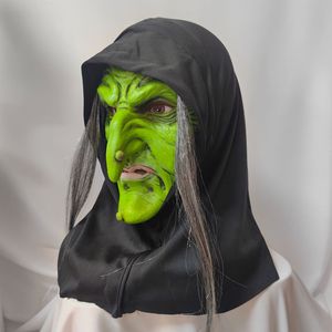 Máscara de Bruja Verde, Material de Emulsión, Divertido Accesorio de Disfraz para Halloween, Máscara de Fiesta DIY - Product Image 3