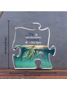 <span class=keywords><strong>Pizarra</strong></span> acrílica <span class=keywords><strong>de</strong></span> doble cara <span class=keywords><strong>de</strong></span> tortuga oceánica, letrero <span class=keywords><strong>de</strong></span> escritorio con forma <span class=keywords><strong>de</strong></span> rompecabezas familiar <span class=keywords><strong>de</strong></span> amistad para el hogar, oficina, decoración y suministros, los mejores regalos - Product Image 2