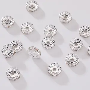 Spacer Jewelry Making Micro Pave Zircon Charms Bead Spacers For Jewelry Making Diy Spacers Cz Beads