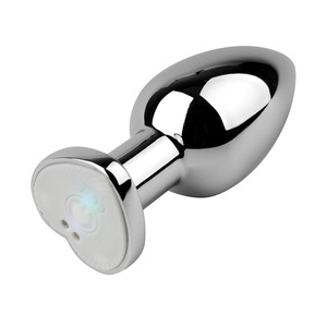 Tapón Anal en forma de corazón de Metal controlado por aplicación remota para masturbación Anal, Juguetes sexuales, tapón Anal vibrador luminoso para mujeres - Product Image 3