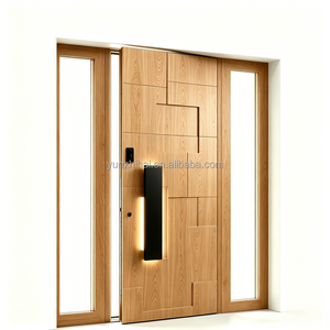 Porta <span class=keywords><strong>Esterna</strong></span> Moderna in Alluminio con Superficie Texturizzata e Luci Laterali in Vetro, <span class=keywords><strong>Apertura</strong></span> a Battente/Pivot per Uso Residenziale - Product Image 5