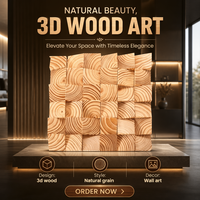 Panneaux muraux en mosaïque de bois de pin style 3D à lattes, imperméables, pour la décoration du salon, motif personnalisé, décoration intérieure domestique