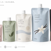 Pochette souple personnalisée imprimée, recyclable, avec bec verseur, blanche et noire, 50ml, 100ml, 250ml, 500ml, pour l'emballage de lait et de boissons
