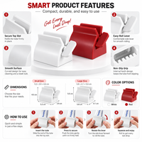 Distributeur de tubes multifonctionnel en gros pour dentifrice, crème, peinture, avec poignée, multicolore