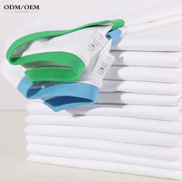 T-shirt unisexe à manches courtes en coton 100% personnalisé, 210 g/m², couleur unie, col rond, coupe classique