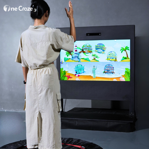 Mur de projection métallique commercial avec projecteur intégré, système interactif de mouvement sportif AR pour trampoline, pour aire de jeux intérieure pour enfants - Product Image 5