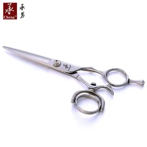 189-55 professional swivel hair shears 5.5 Inch stainless steel swivel double rings hair scissor CNC YONGHE CHENG