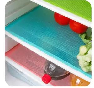 Alfombrillas de nevera lavables de grado alimenticio EVA, forros para mantener la limpieza del refrigerador