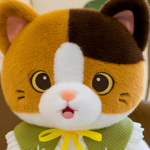 Peluche chat mignon en gros avec collier floral et nœud, idéal pour cadeau de naissance, de mariage, de fête, récompense de <span class=keywords><strong>maternelle</strong></span> ou cadeau pour enfants - Product Image 2
