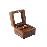 Holz Ring Box mit benutzer definierten Namen personal isierte Verlobung Hochzeit Schmuck Verpackungs boxen mit Fenster Jubiläum Geschenk Ring Box