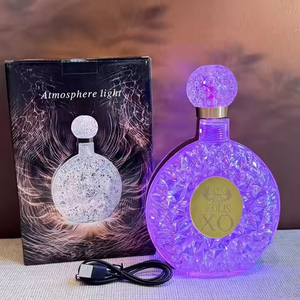 Nueva lámpara de escritorio Instagram regalo de niña carga táctil mesita de noche XO botella de vino atmósfera de cristal luz nocturna - Product Image 2