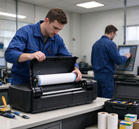 Printer Format Lebar HP DesignJet T230 24" A1, Plotter Inkjet Warna untuk Gambar CAD Teknik