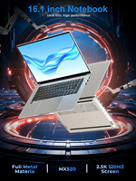 Ordinateur portable de jeu 16 pouces, Intel Core i7 12e génération 1260P/1270P/12650H, écran 2K HD, MX550 4G, M.2 NVME, RJ45 LAN, WIFI5, Win11, Quad Core, US/UK