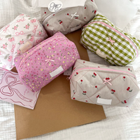 Dompet kecil Travel Mini dengan ritsleting kosmetik tas perlengkapan mandi Makeup murah