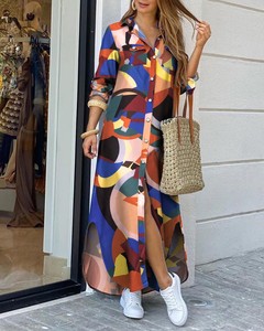 <span class=keywords><strong>Vestido</strong></span> <span class=keywords><strong>Camisero</strong></span> Largo de Moda para Dama al por Mayor de Mezclilla con un Solo Botón <span class=keywords><strong>Vestido</strong></span> Elegante de Verano con Abertura Estilo Vintage Casual para <span class=keywords><strong>Mujer</strong></span> - Product Image 3