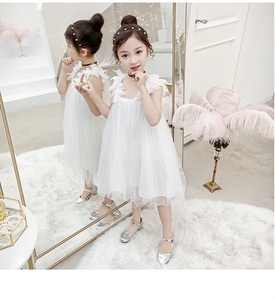 Abito da Sposa Stile Principessa Americana Vintage con Spalle Scoperte e Pizzo Floreale Bianco per Bambine - Product Image 5