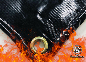 <span class=keywords><strong>Bâche</strong></span> enduite de PVC noire imperméable ignifuge de Litong 600gsm pour le camion - Product Image 5