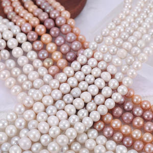 Perles de nacre d'eau douce naturelles fortes, de forme bouton, presque rondes, légèrement imparfaites, pour collier et bracelet faits main, disponibles immédiatement - Product Image 3