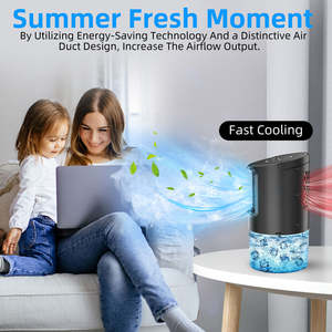 Mini-refroidisseur d'air et humidificateur portable 2-en-1 2026 avec 3 vitesses et minuterie 2H/4H, alimentation CC pour la maison et la voiture - Product Image 3