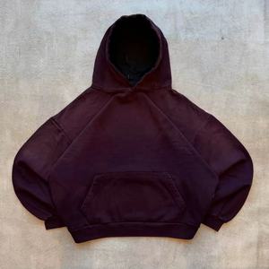 Sudadera con Capucha de Alta Calidad, Estilo Urbano, Personalizable, Lisa, Talla Grande, 380 g/m², Felpa Francesa, Lavado Ácido Vintage, Decolorada por el Sol, para Hombre - Product Image 2