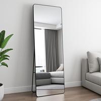 Décoration intérieure contemporaine Miroir sur pied en arc doré 160x50cm Miroir d'habillage à vue complète