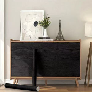 Papier peint auto-adhésif noir mat ORON DECO, décoration murale, panneaux muraux 3D, design d'intérieur, panneau de plafond en PVC, rouleaux de papier peint - Product Image 5