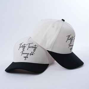 Tùy chỉnh Bông 5 Bảng điều khiển Mũ bóng chày Snapback, giai điệu khác nhau Mũ golf, đường cong vành 5 Bảng điều khiển Mũ bóng chày - Product Image 1